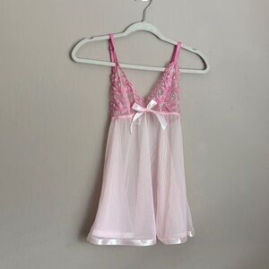Pink Lace Babydoll size small